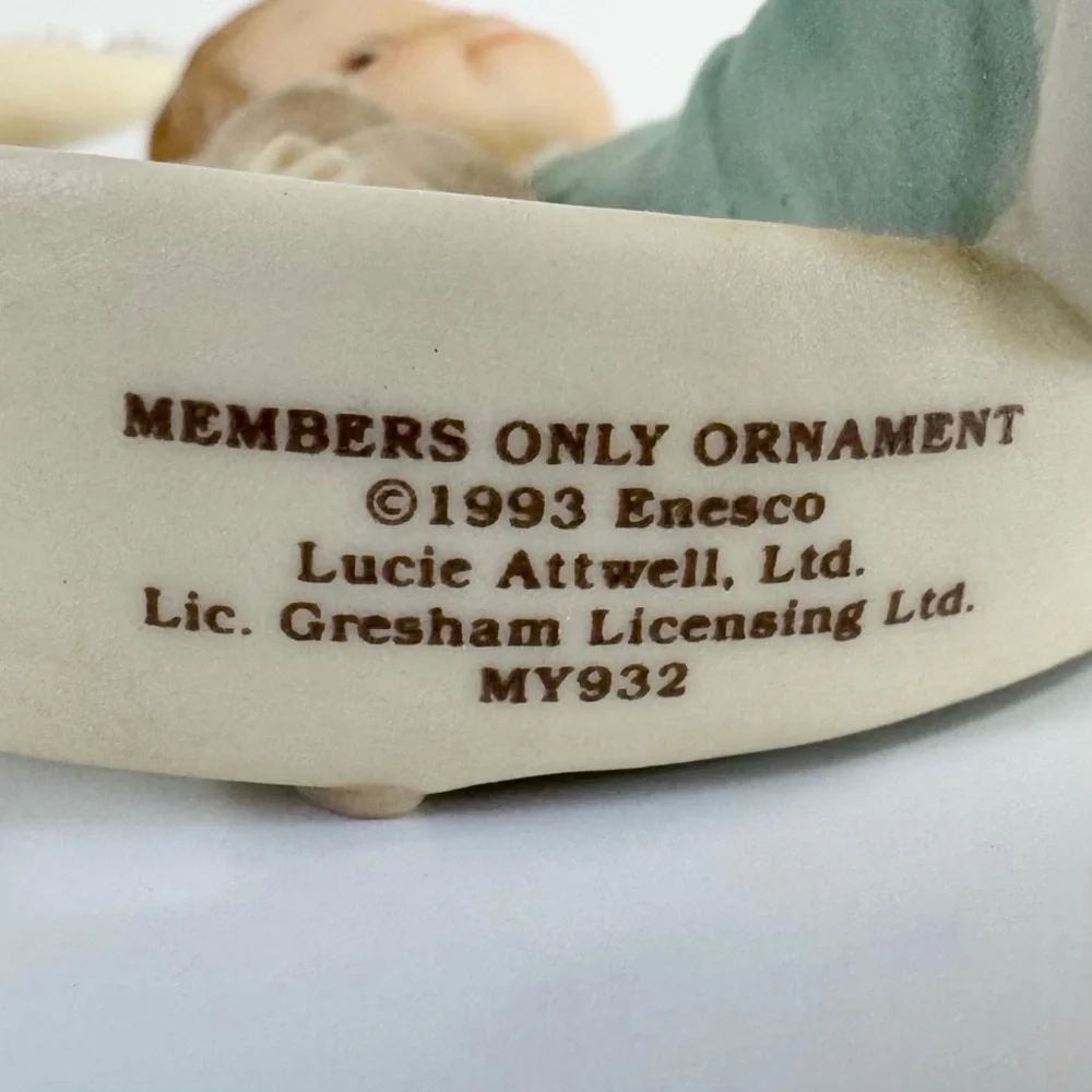 Vintage 90s Enesco Ornament I’m Bringing Good Luck Memories of Yesterday MY932